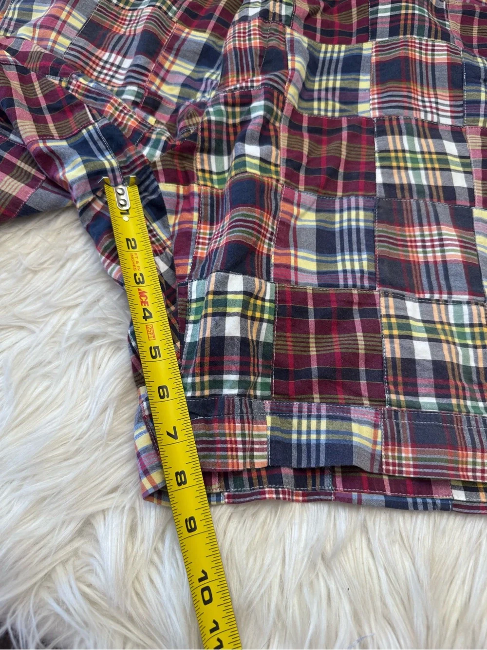 Brooks Brothers Men’s 40 Cotton Patchwork Madras Shorts Preppy Plaid‎ Old Money